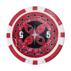 Poker žeton MASTER s hodnotou - červený