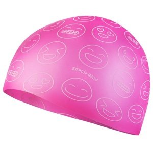 Plavecká čepice SPOKEY Emoji Junior - růžová