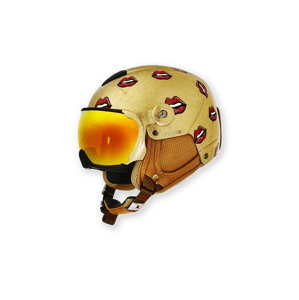 Bomber Lyžařská helma s 24K zlatem  DEE ALI KISS S Žlutá 2021/2022 Dámské