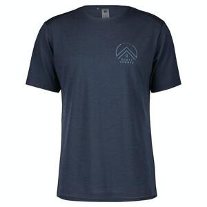 SCOTT Pánské tričko s krátkým rukávem  Defined Merino Tech SS Modrá XXL