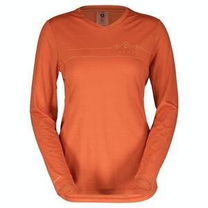 SCOTT Dámské tričko s dlouhým rukávem  Defined Merino LS Oranžová XS