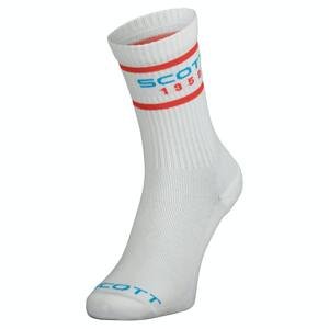SCOTT Běžecké ponožky  Retro Casual Crew Bílá 45-47
