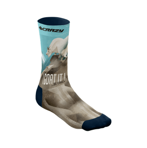 Crazy Idea Ponožky Crazy SOCKS Modrá 39-42