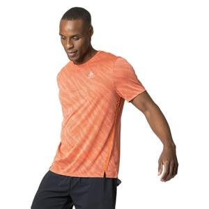 Odlo Pánské běžecké triko  T-shirt crew neck s/s ZEROWEIGHT ENGINEE Oranžová M