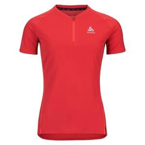 Odlo Dámské běžecké triko  T-shirt crew neck s/s 1/2 zip AXALP TRAI Červená S