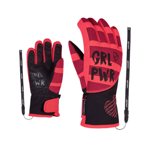 Ziener Dětské lyžařské rukavice  Liwa As® Pr Girls Červená 4