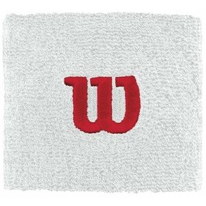 Wilson W WRISTBAND Tenisové potítko, Bílá,Červená, velikost