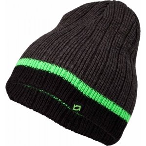 Lewro AERODACTYL Chlapecká pletená čepice, Tmavě šedá,Černá,Světle zelená, velikost 4-9