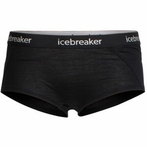Icebreaker SPRITE HOT PANTS Dámské kalhotky, Černá,Bílá, velikost S