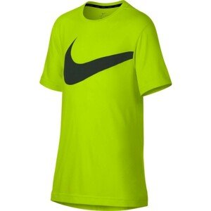 Nike BREATHE TOP SS HYPER GFX zelená XS - Chlapecké tréninkové tričko