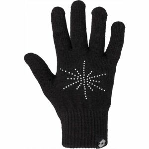 Lotto ELIS Dámské pletené rukavice, černá, veľkosť UNI