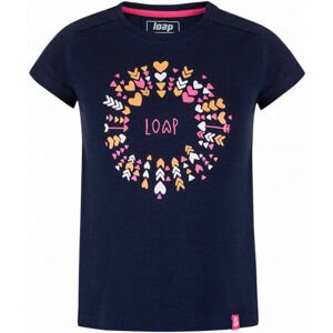 Loap BARIE Dívčí triko, tmavě modrá, veľkosť 134-140
