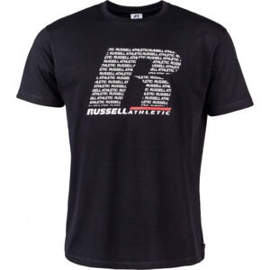 Russell Athletic S/S CREWNECK TEE SHIRT Pánské tričko, Černá,Bílá,Červená, velikost XL
