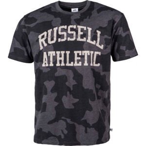 Russell Athletic S/S CREWNECK TEE SHIRT Pánské tričko, Černá,Šedá, velikost XL
