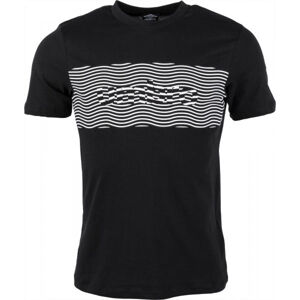 Umbro FW WARPED PANEL GRAPHIC TEE Pánské triko, Černá,Bílá,Tmavě šedá, velikost M