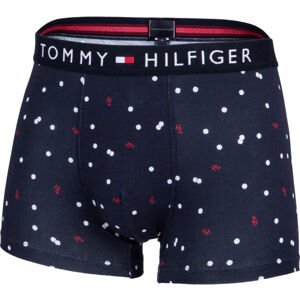Tommy Hilfiger TRUNK PRINT Pánské boxerky, Tmavě modrá,Bílá, velikost L