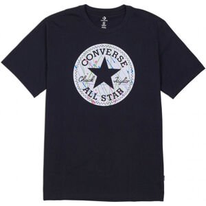 Converse SPLATTER PAINT CHUCK PATCH SHORT SLEEVE TEE Pánské tričko, černá, velikost M