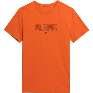 4F T-SHIRT Pánské triko, oranžová, veľkosť S