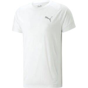Puma EVOSTRIPE TEE Pánské sportovní triko, bílá, veľkosť S