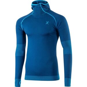 Klimatex AJAX Pánské seamless triko s dlouhým rukávem a kapucí, tmavě modrá, veľkosť S/M