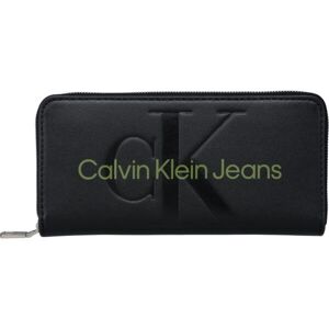 Calvin Klein SCULPTED MONO ZIP AROUND Dámská peněženka, černá, veľkosť UNI