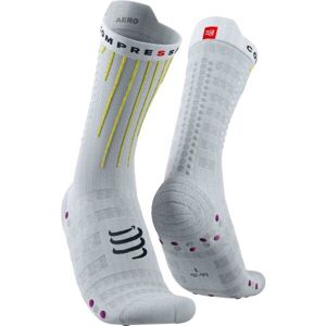 Compressport AERO SOCKS Cyklistické ponožky, bílá, velikost