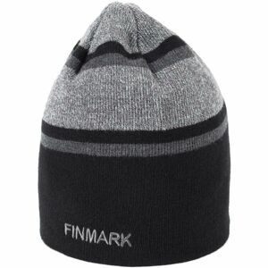 Finmark WINTER HAT Pánská pletená čepice, černá, velikost