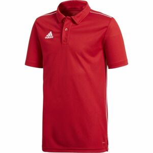 adidas CORE18 POLO Y červená 128 - Chlapecké polo tričko