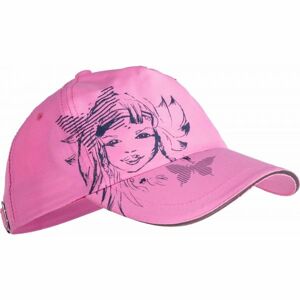 Lewro VILA Dívčí čepice s kšiltem, Růžová,Černá, velikost