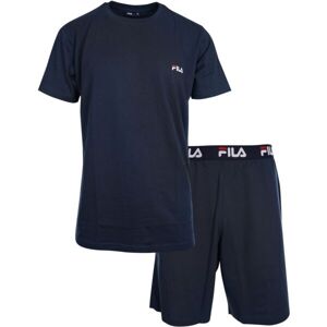 Fila SET SHORT SLEEVES T-SHIRT AND SHORT PANTS IN JERSEY Pánské pyžamo, tmavě modrá, velikost