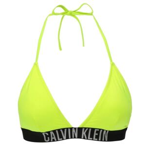 Calvin Klein STRING SIDE TIE Dámský horní díl plavek, reflexní neon, veľkosť L