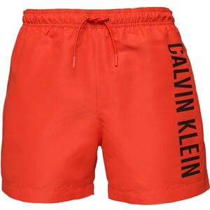 Calvin Klein MEDIUM DRAWSTRING Pánské plavky, červená, veľkosť L