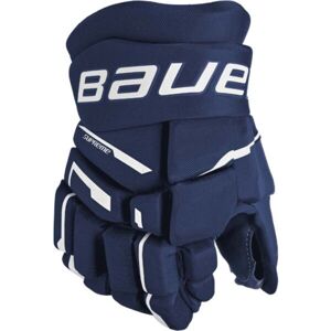 Bauer SUPREME M3 GLOVE-JR Juniorské hokejové rukavice, tmavě modrá, veľkosť 10