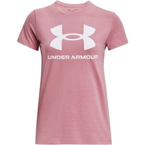 Under Armour LIVE SPORTSTYLE GRAPHIC SS Dámské triko, růžová, velikost