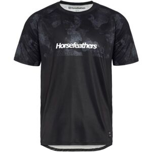 Horsefeathers QUANTUM Pánské cyklistické tričko, černá, velikost