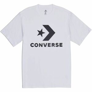 Converse STAR CHEVRON TEE Pánské triko, Bílá,Černá, velikost M