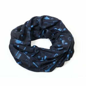 Finmark MULTIFUNKČNÍ ŠÁTEK Multifunkční šátek, Černá,Modrá, velikost os