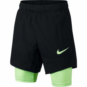 Nike SHORT HYBRID Chlapecké sportovní kraťasy, Černá,Světle zelená, velikost