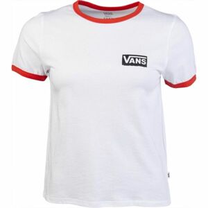 Vans WM AVENUE RINGER Dámské tričko, Bílá,Černá,Červená, velikost