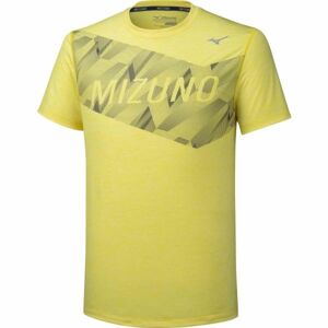 Mizuno IMPULSE CORE GRAPHIC TEE žlutá XXL - Pánské běžecké triko s krátkým rukávem