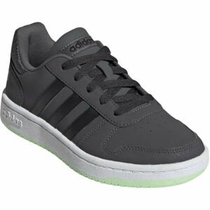 adidas HOOPS 2.0 K Dětská volnočasová obuv, tmavě šedá, velikost 35