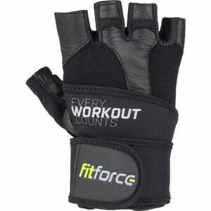 Fitforce LINEAR  S - Kožené fitness rukavice