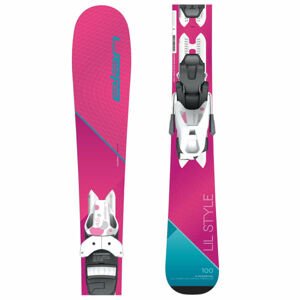 Elan LIL STYLE QS + EL 4.5 Dívčí sjezdové lyže, růžová, velikost 110