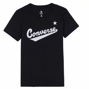 Converse WOMENS NOVA CENTER FRONT LOGO TEE Dámské tričko, černá, velikost S