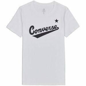 Converse CENTER FRONT LOGO TEE Dámské tričko, Bílá,Černá, velikost