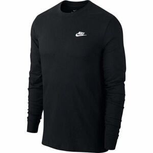 Nike NSW CLUB TEE - LS Pánské triko, černá, velikost XL