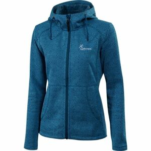 Klimatex LENDA modrá M - Dámský outdoor svetr s kapucí