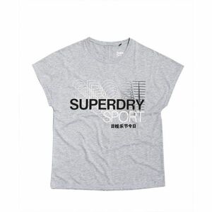 Superdry CORE SPLIT BACK TEE Dámské tričko, šedá, velikost M