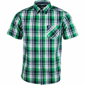 Willard ALEM Pánská košile, Zelená,Bílá,Tmavě šedá, velikost XL