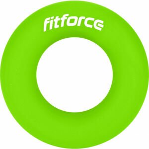 Fitforce RINGGRIP M Posilovací kolečko, Reflexní neon,Bílá, velikost